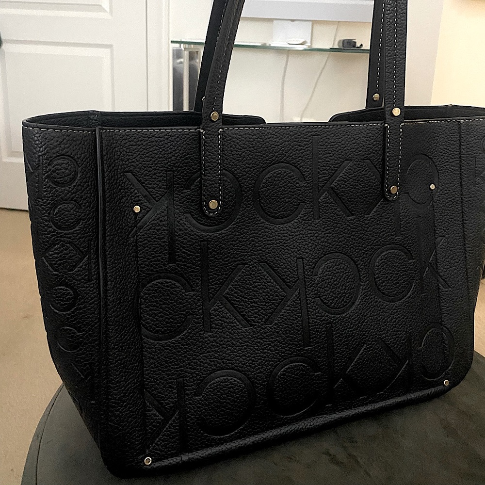 Calvin Klein Embossed Dilan Tote
